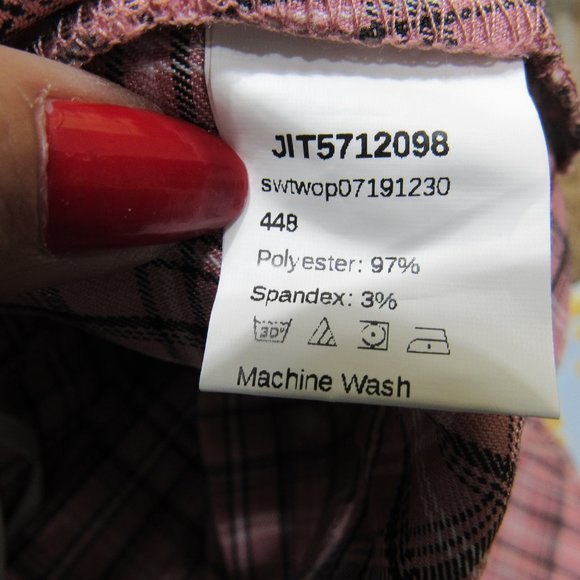 Shein women's Pink plaid skirt LG great shape - Picture 4 of 6
